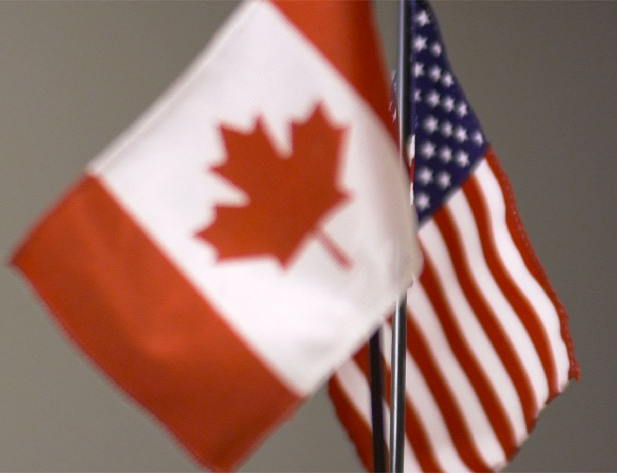 US and Canada Flags